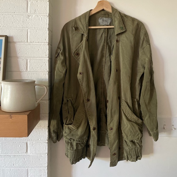 Zara Green Jacket Size Medium - Picture 2 of 6